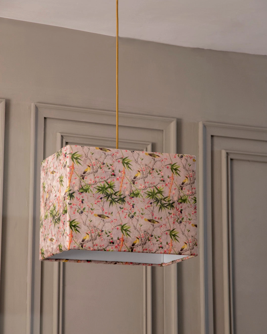 Pastel Garden Rectangular Shade Pendant Light
