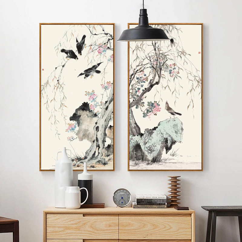 Pastel Oriental Wall Art With Framenordic style wall decor
