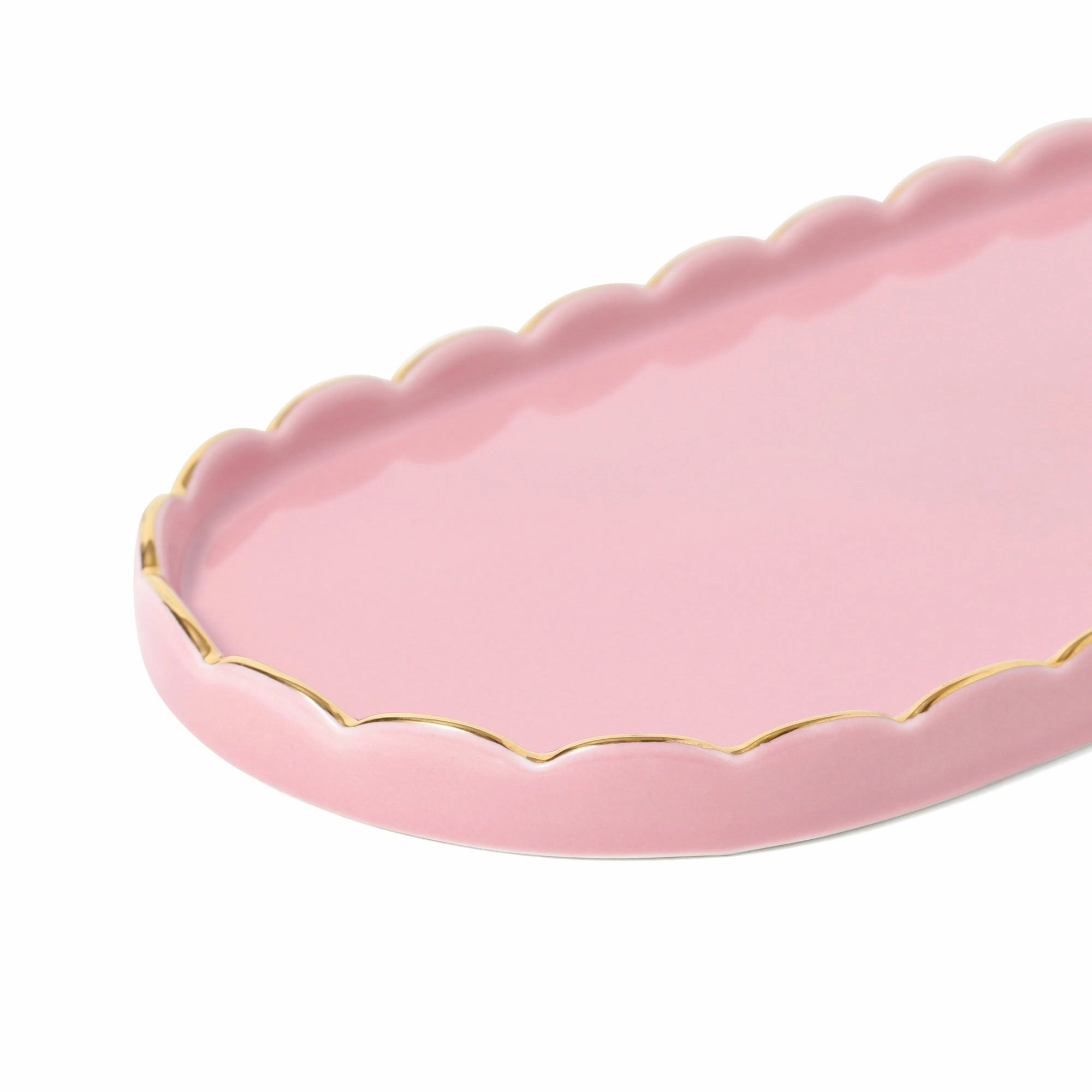 Pastel Scallop Mug & Plate  Pink