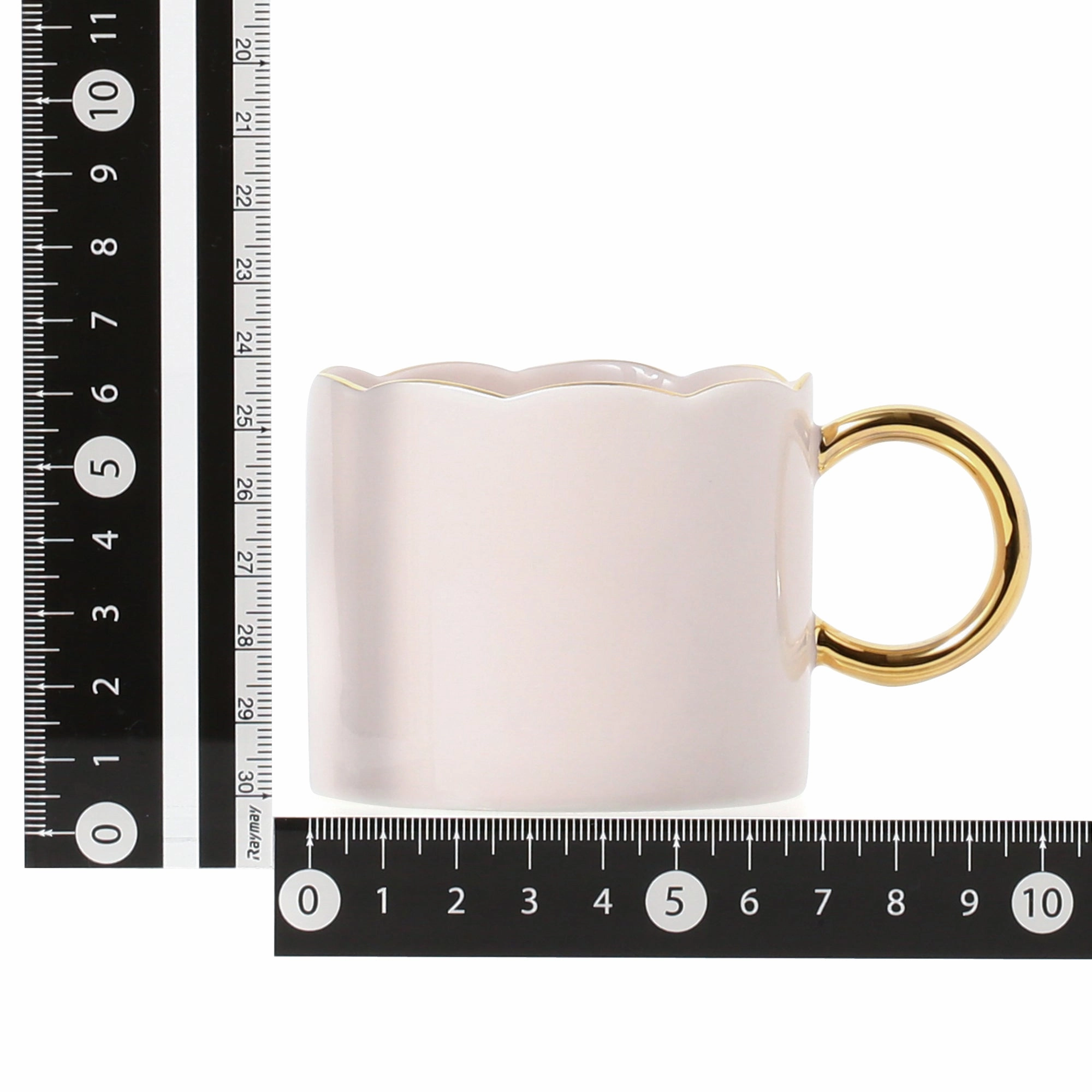 Pastel Scallop Mug & Plate  Pink