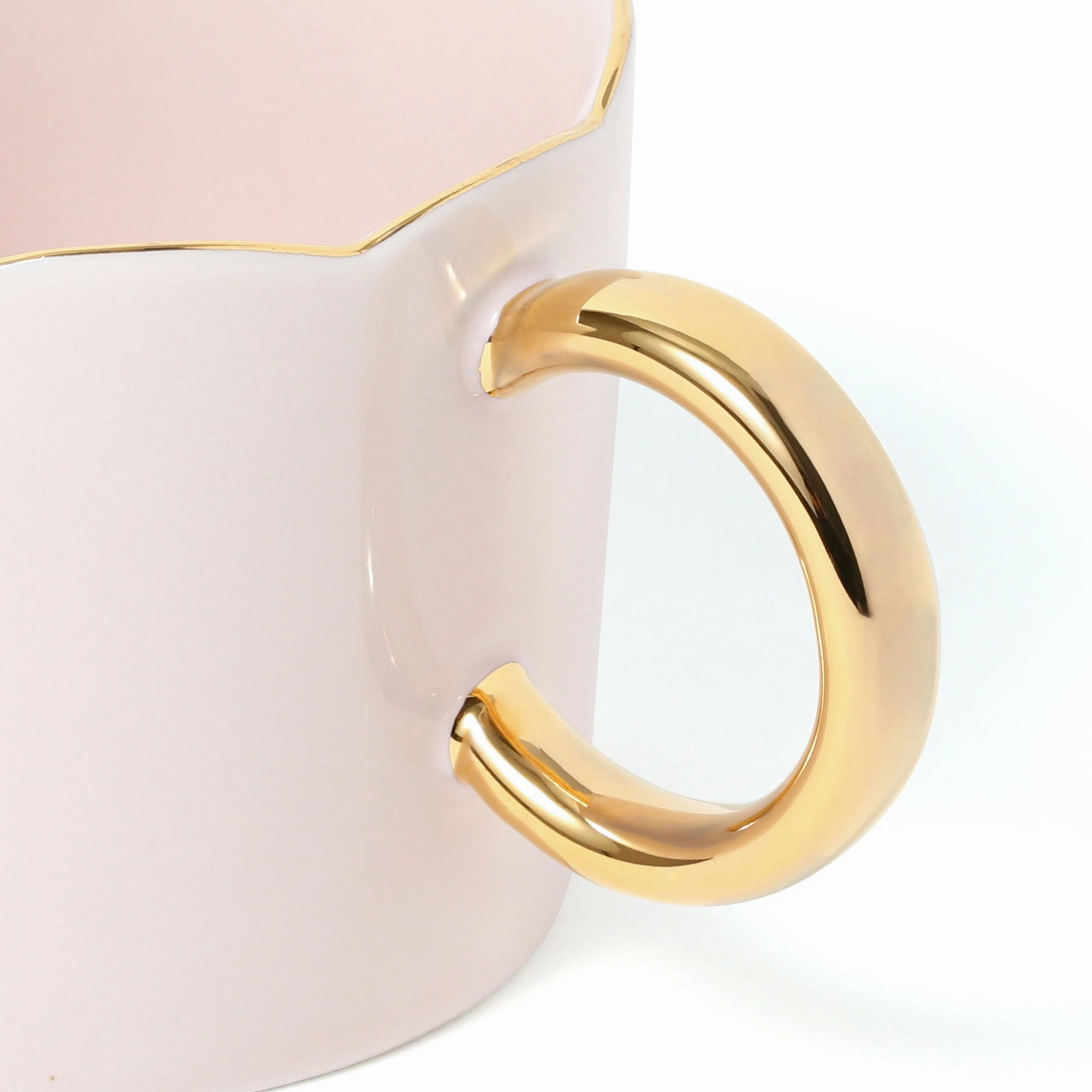 Pastel Scallop Mug & Plate  Pink