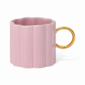Pastel Scallop Mug Pinkglass cups ,personalized mugs 