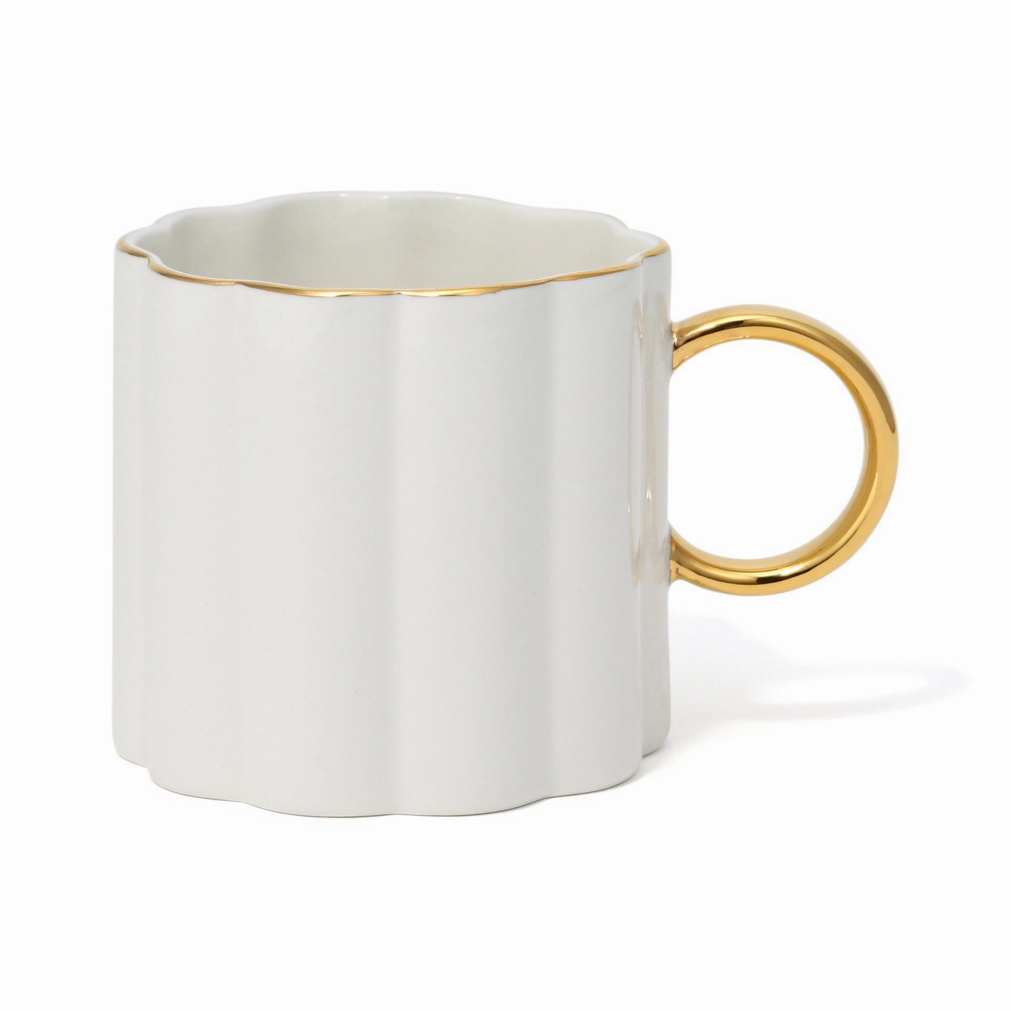 Pastel Scallop Mug Whiteglass cups ,personalized mugs 