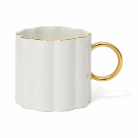Pastel Scallop Mug Whiteglass cups ,personalized mugs 