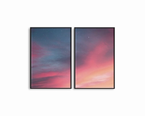 Pastel Sky Set Includes Two Printsmodern abstract painting decor