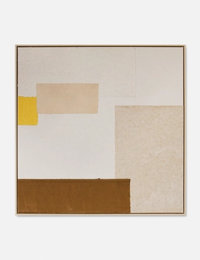 Patchwork Copper   Yellow Wall Art by Visual Contrastnordic style wall decor