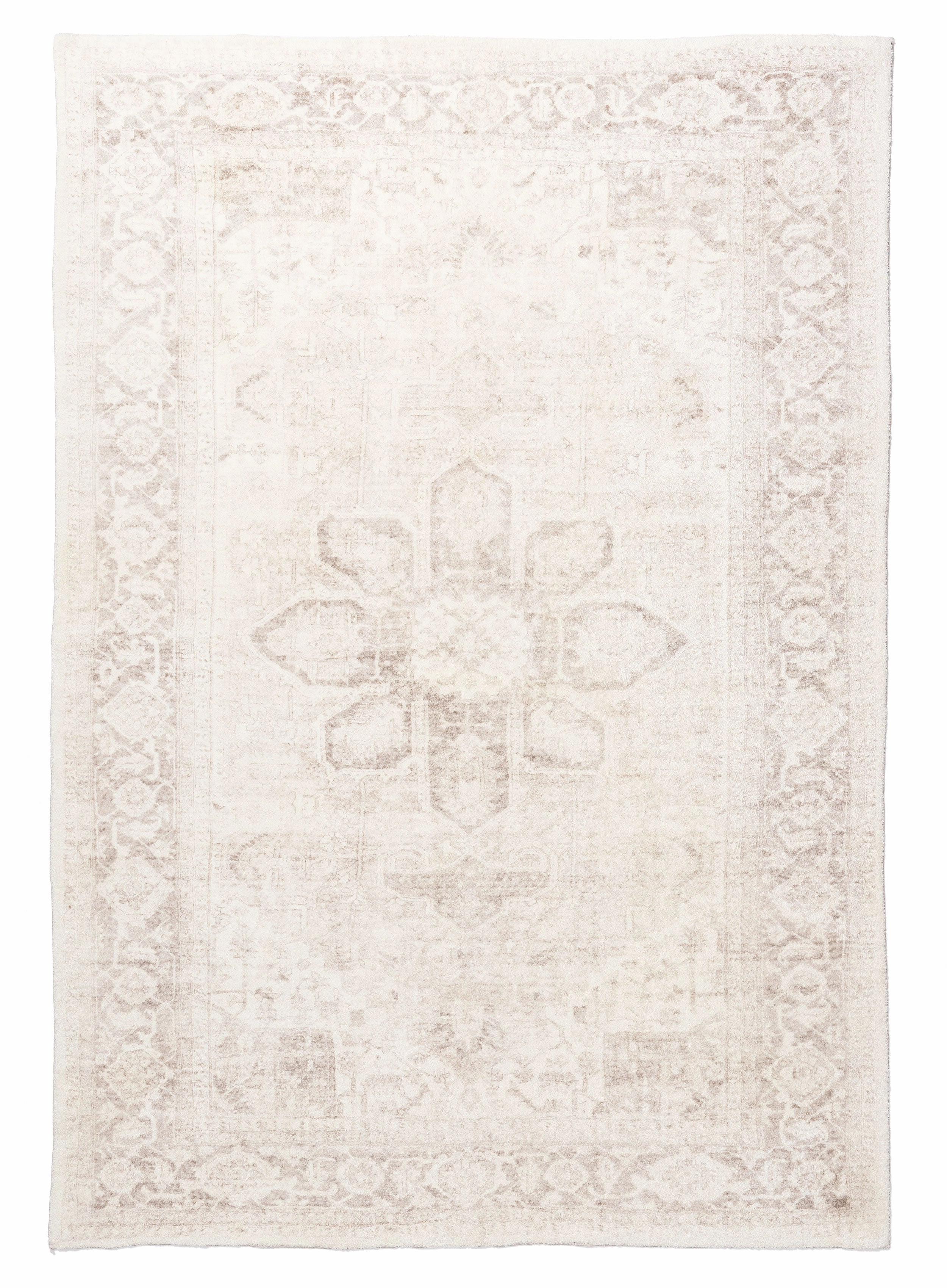 Patina Cream and Beige Distressed Washable Rugmodern color block patchwork rug