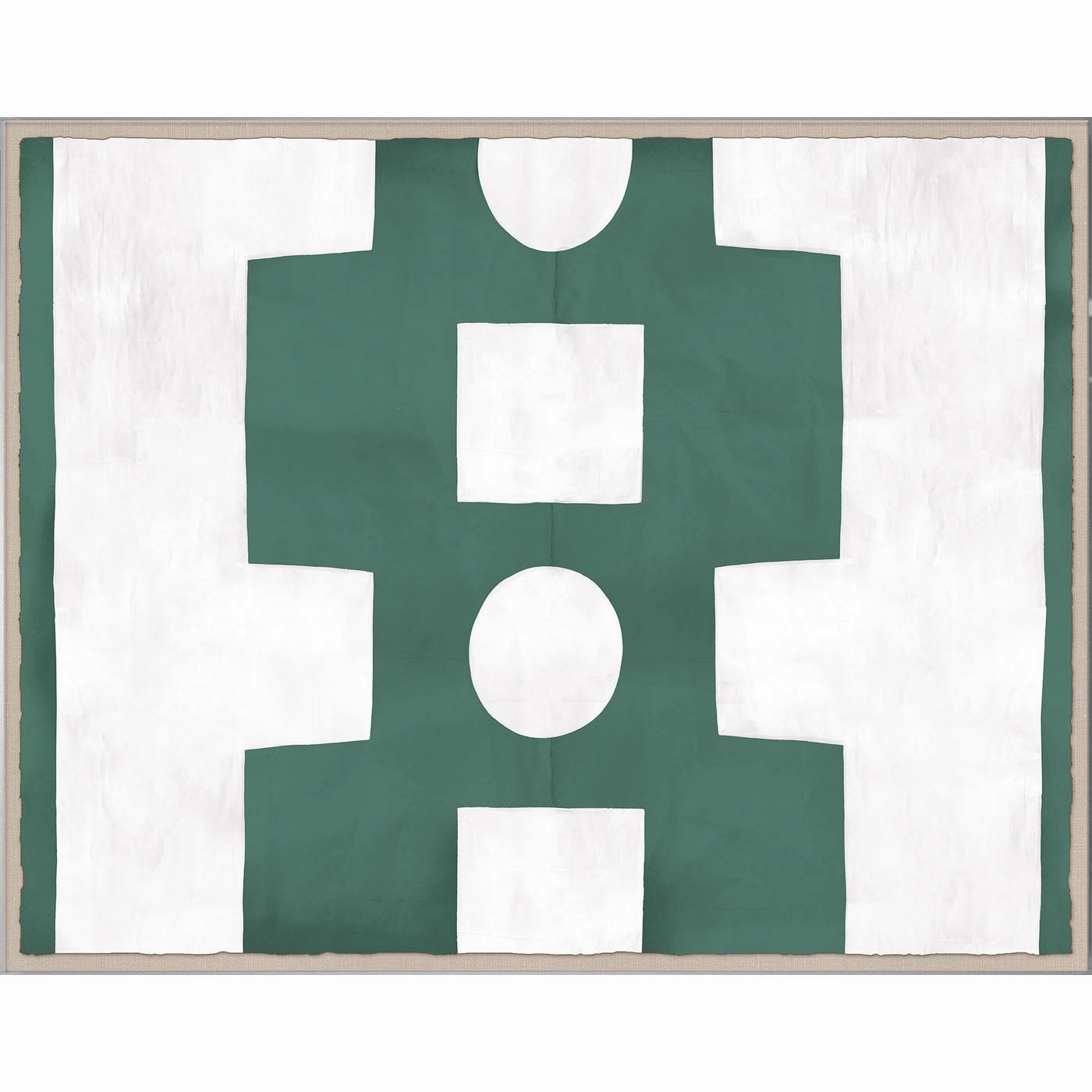 Paule Marrot, Green and White Abstractnordic style wall decor