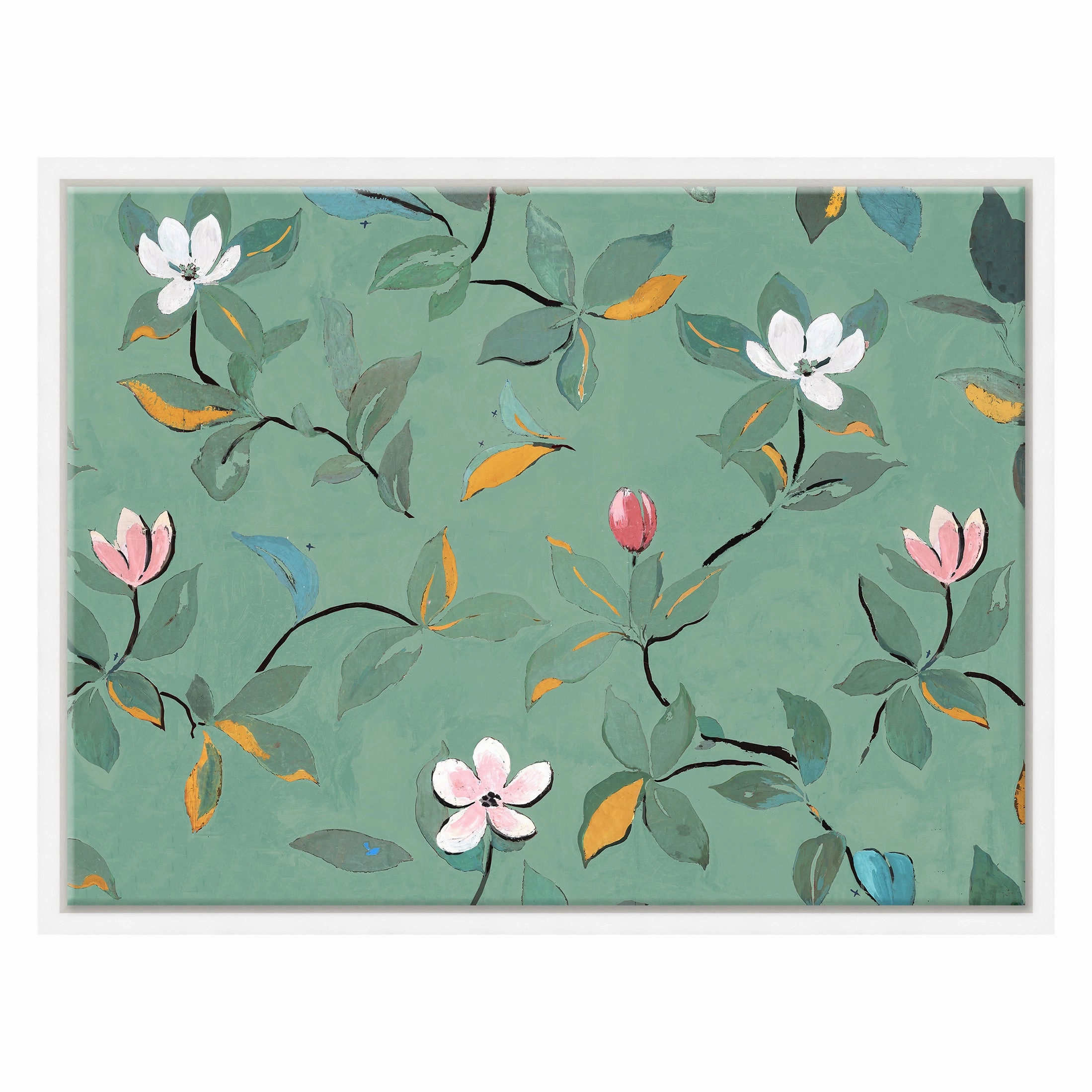 Paule Marrot, Green Magnolias (Var. 2)nordic style wall decor