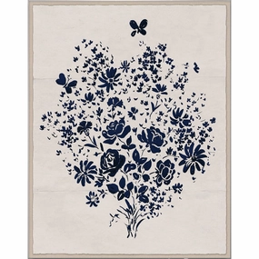Paule Marrot, Navy Floral Bouquetnordic style wall decor