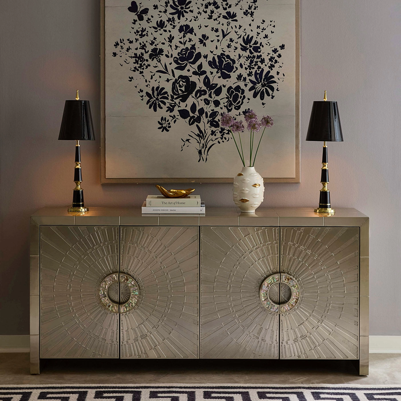 Paule Marrot, Navy Floral Bouquet