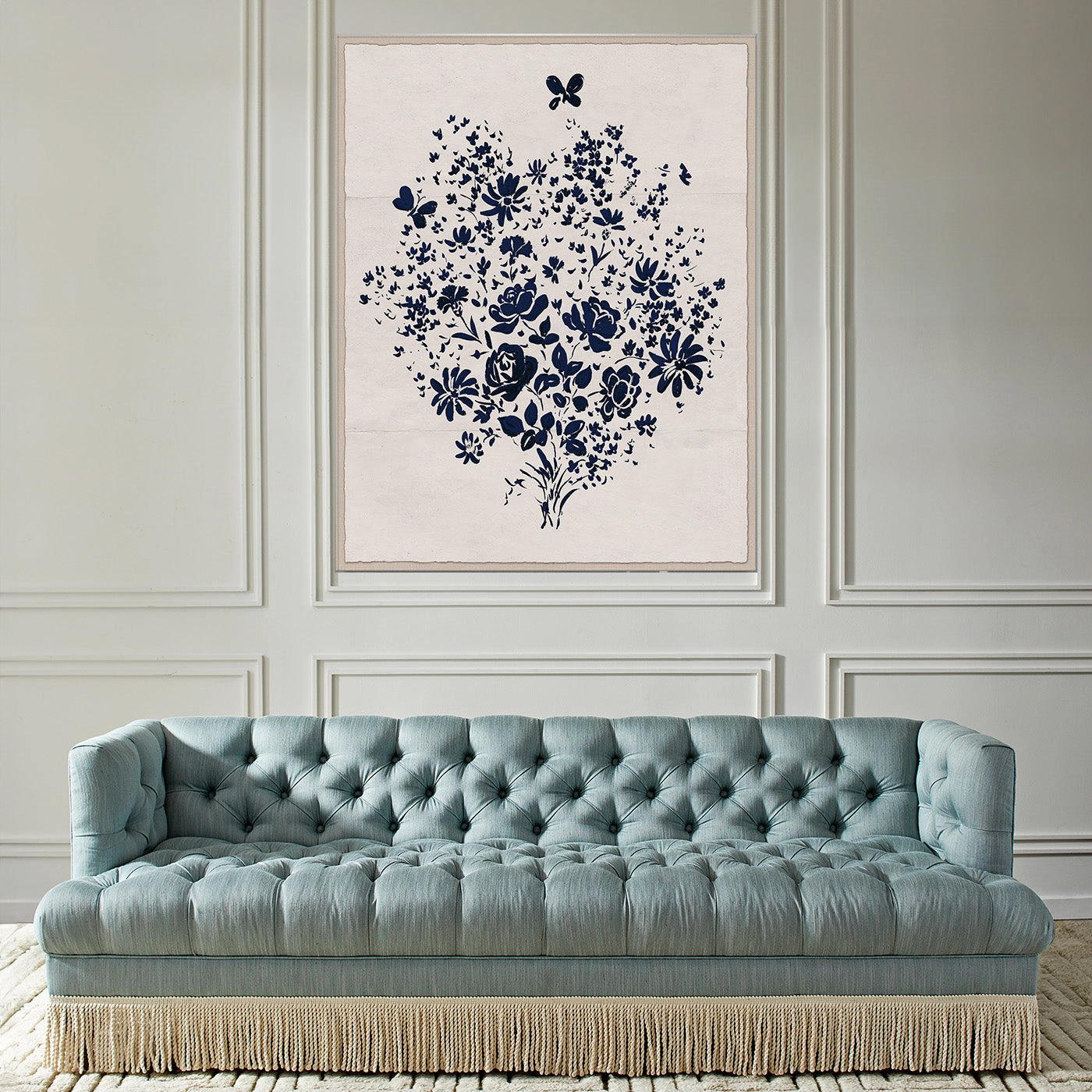 Paule Marrot, Navy Floral Bouquet