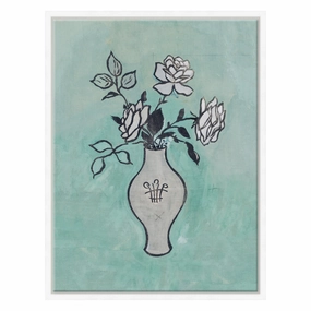 Paule Marrot, Vase with Roses (Var. 1)nordic style wall decor