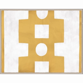 Paule Marrot, Yellow and White Abstractnordic style wall decor