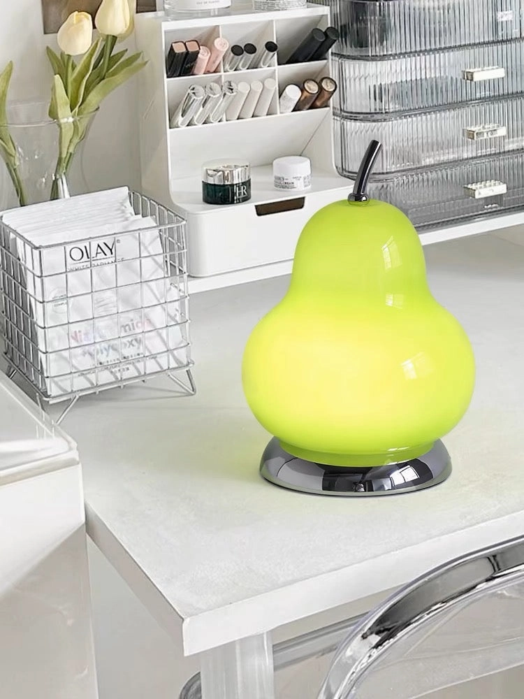 Pear Glass Cordless Table Lamp
