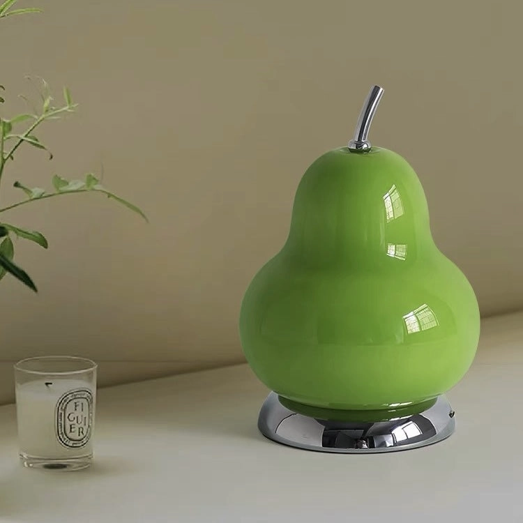 Pear Glass Cordless Table Lamp