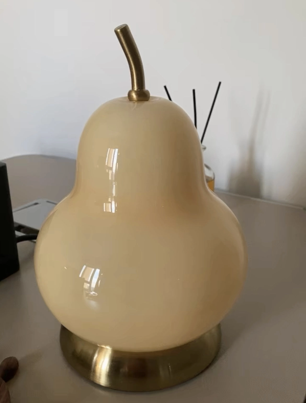 Pear Glass Cordless Table Lamp