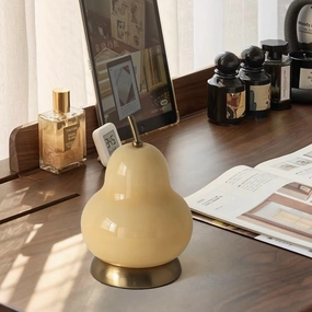 Pear Glass Cordless Table Lamptable lamp,smart table lamp