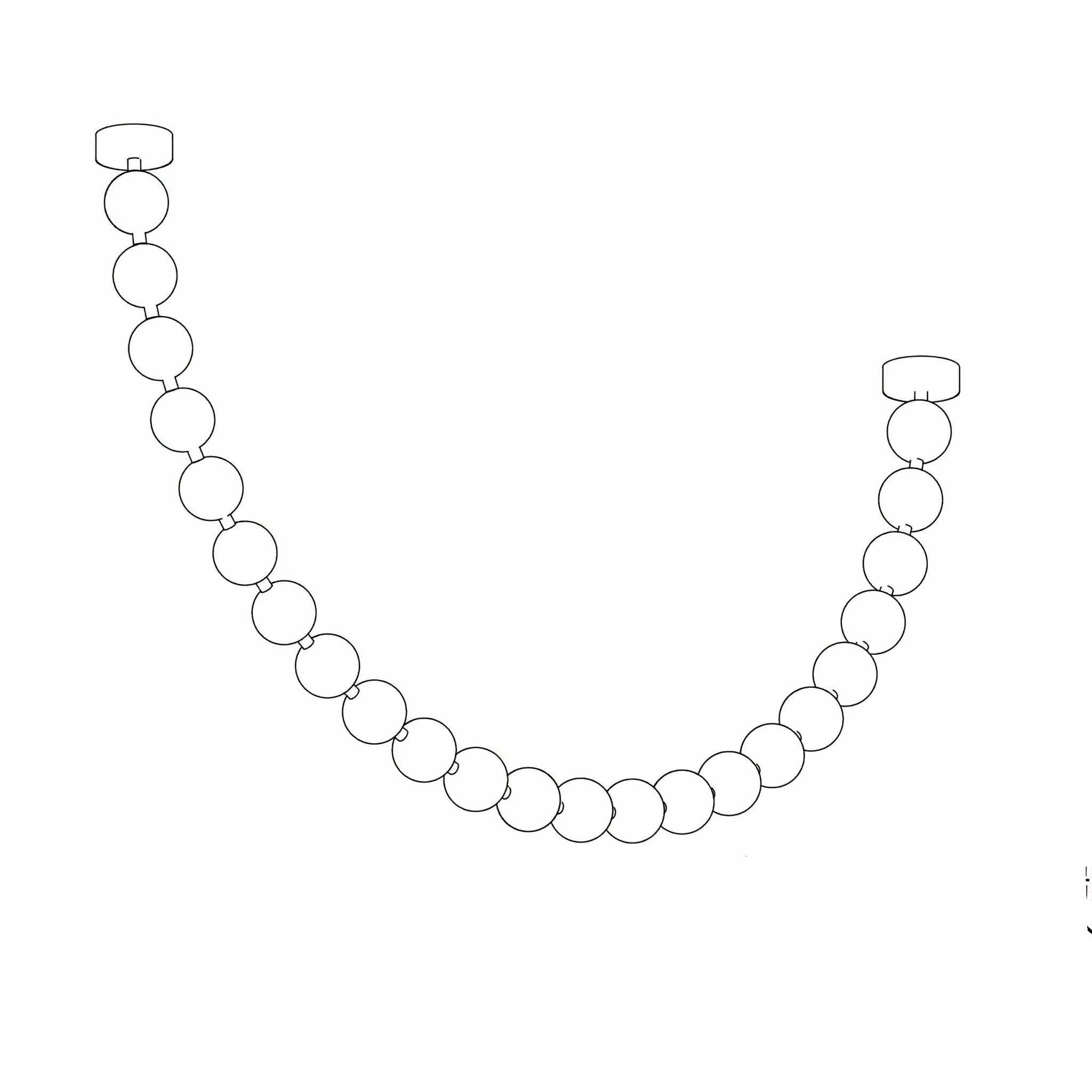 Pearl Glass Necklace Balls Chandelier