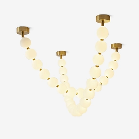 Pearl Glass Necklace Balls Chandelierrustic chandelier,bedroom chandelier 