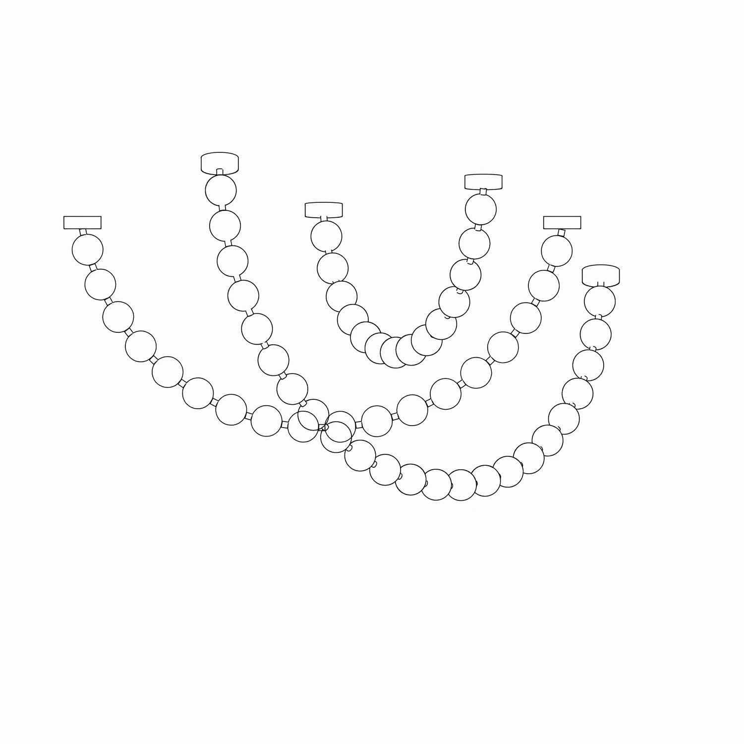 Pearl Glass Necklace Balls Chandelier