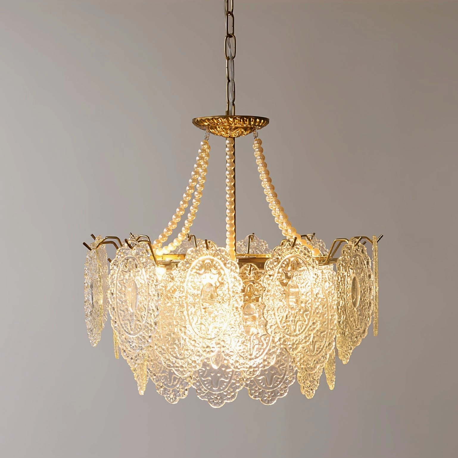 Pearls Glass Chandelier