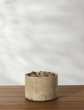Pebble Fountain by Campania International -  -outdoor wrought iron plant stand