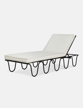 Peggy Outdoor Chaise by Sarah Sherman Samueloutdoor wrought iron plant stand
