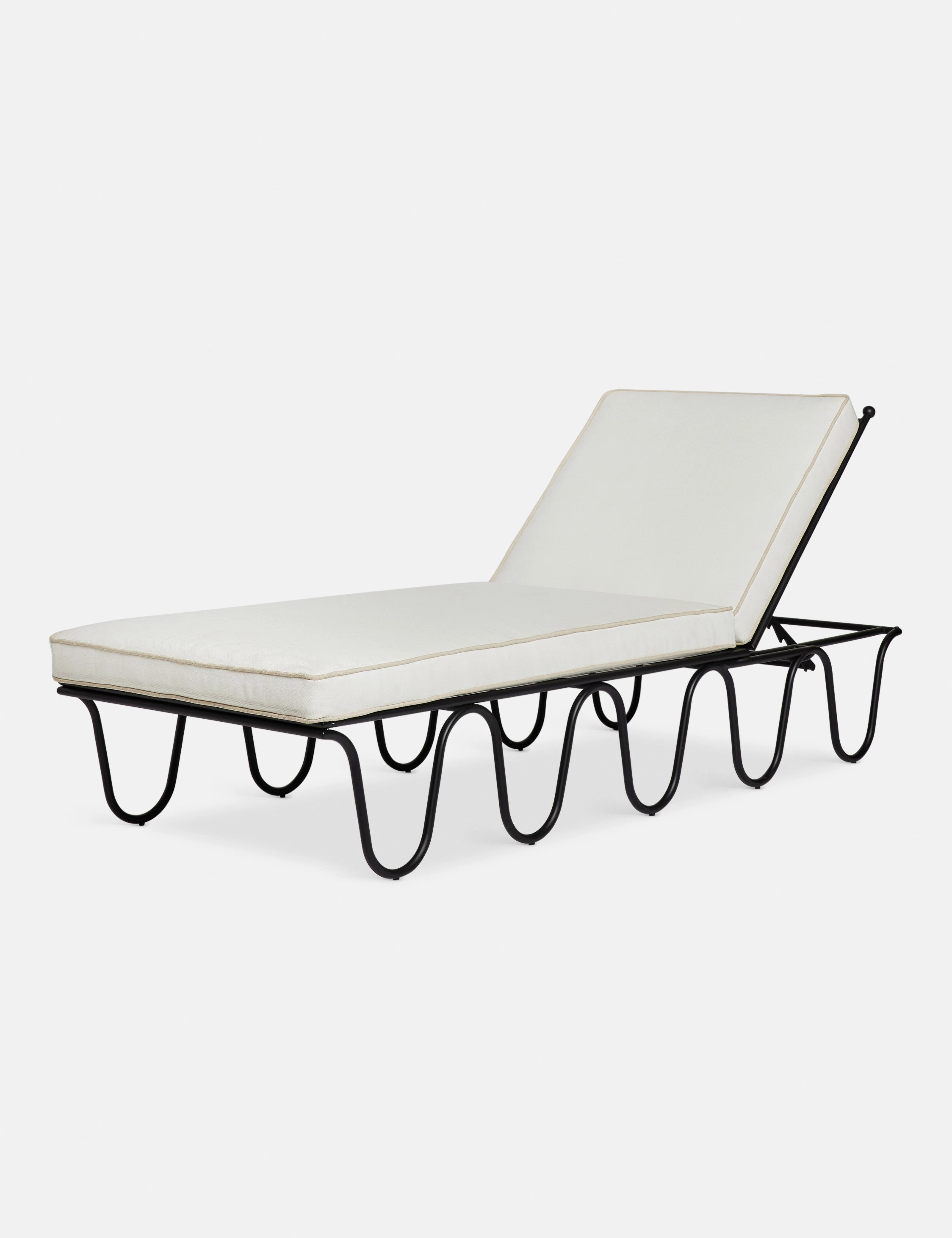 Peggy Outdoor Chaise by Sarah Sherman Samueloutdoor wrought iron plant stand
