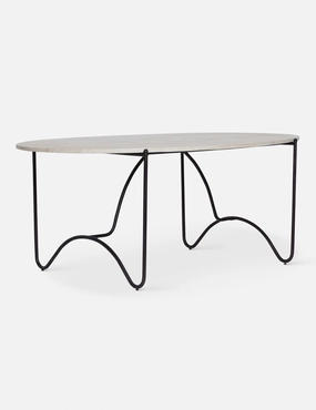 Peggy Outdoor Oval Dining Table by Sarah Sherman Samueloutdoor wrought iron plant stand