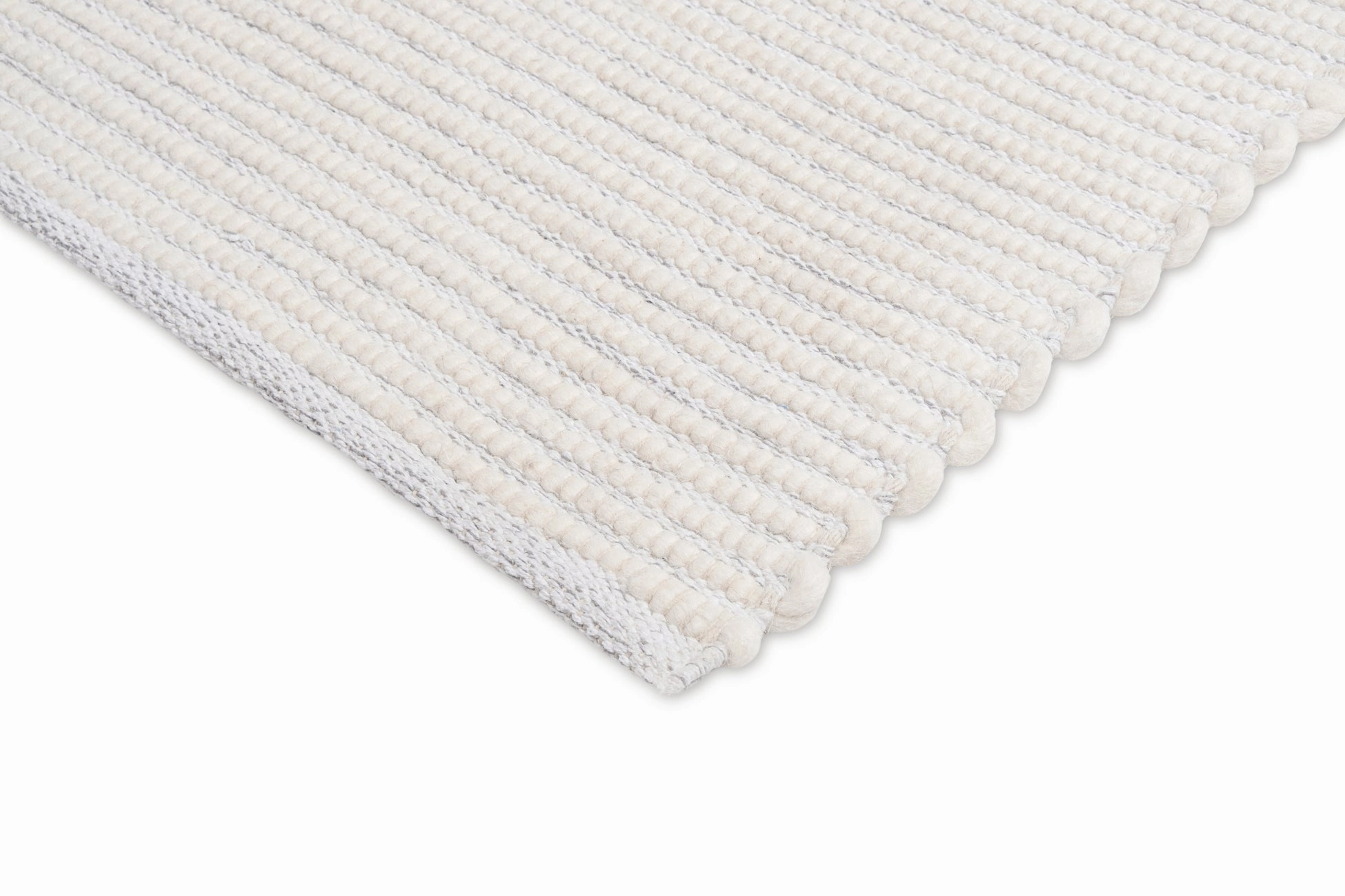 Pella Cream and Grey Textured Flatweave Rug