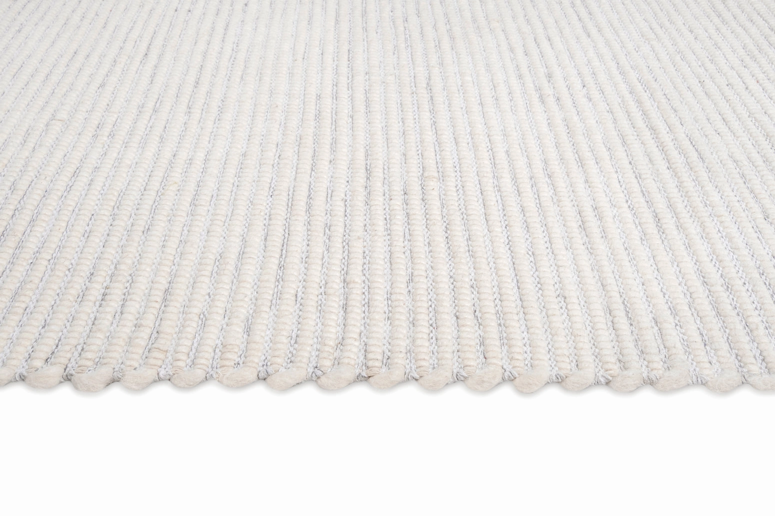 Pella Cream and Grey Textured Flatweave Rug