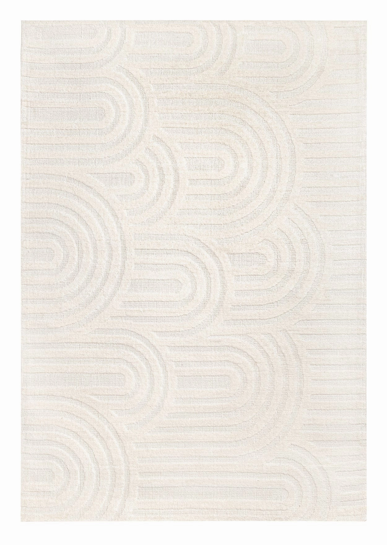 Penelope Ivory Cream Textured Rainbow Rugmodern color block patchwork rug