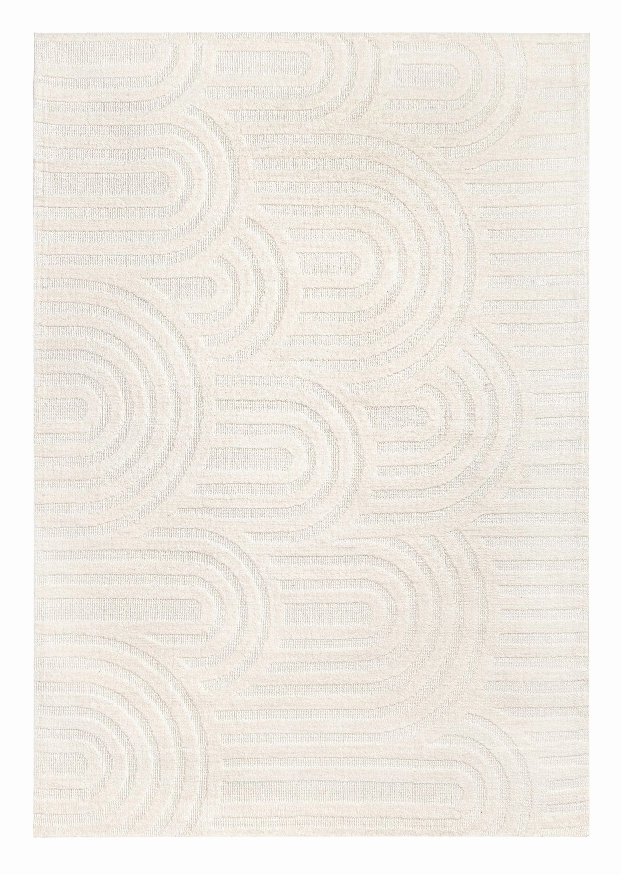 Penelope Ivory Cream Textured Rainbow Rugmodern color block patchwork rug