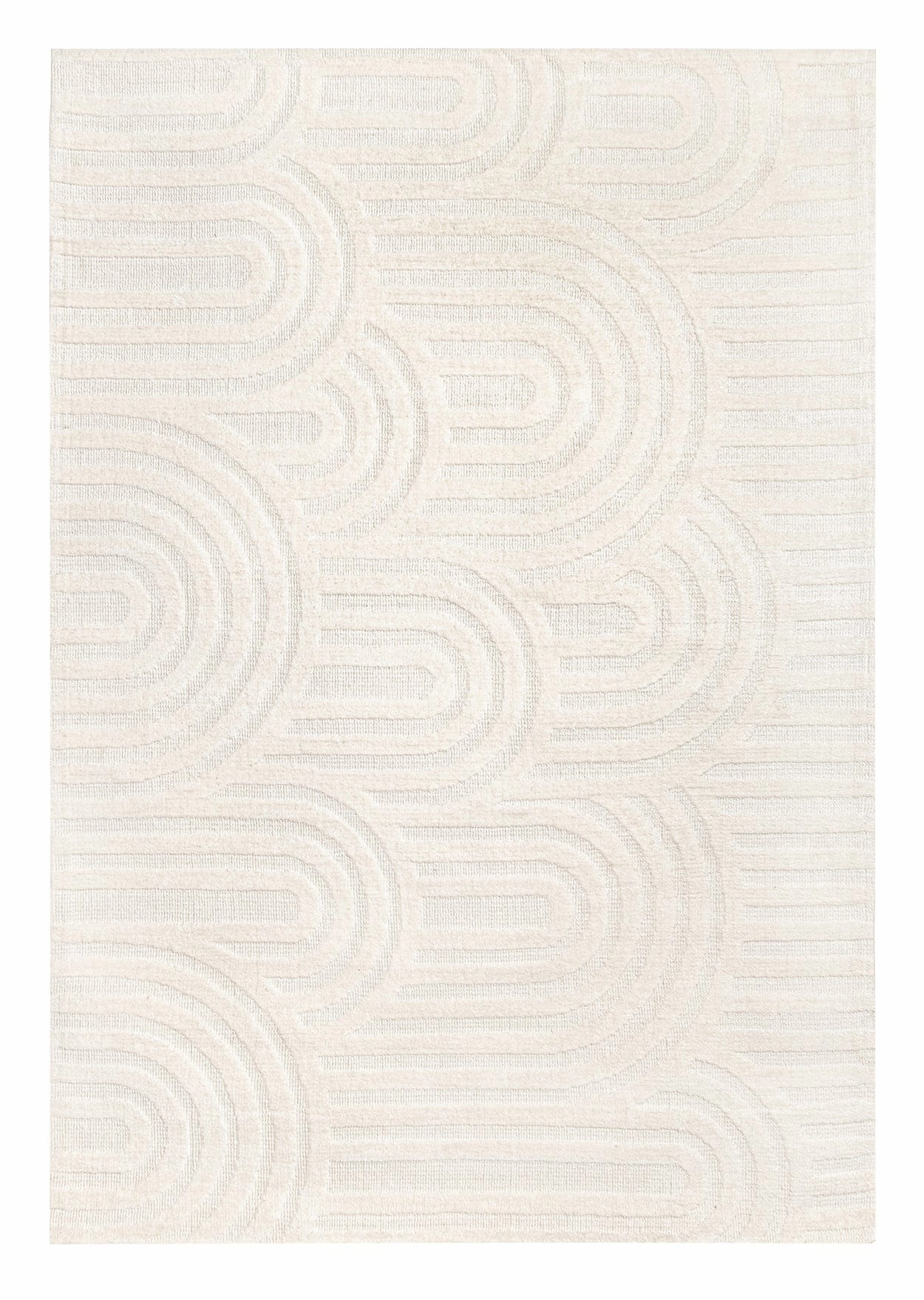 Penelope Ivory Cream Textured Rainbow Rugmodern color block patchwork rug