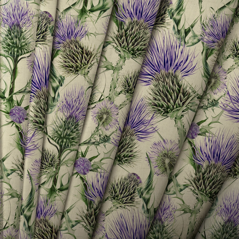 Penton Printed Cotton Made to Measure Roman Blinds Damson/Natural