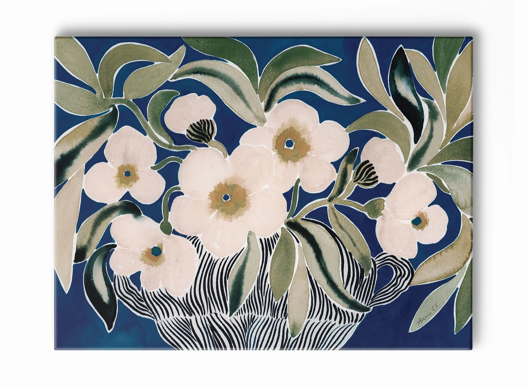 Peonies in Blue, Canvasindoor decorative canvas print