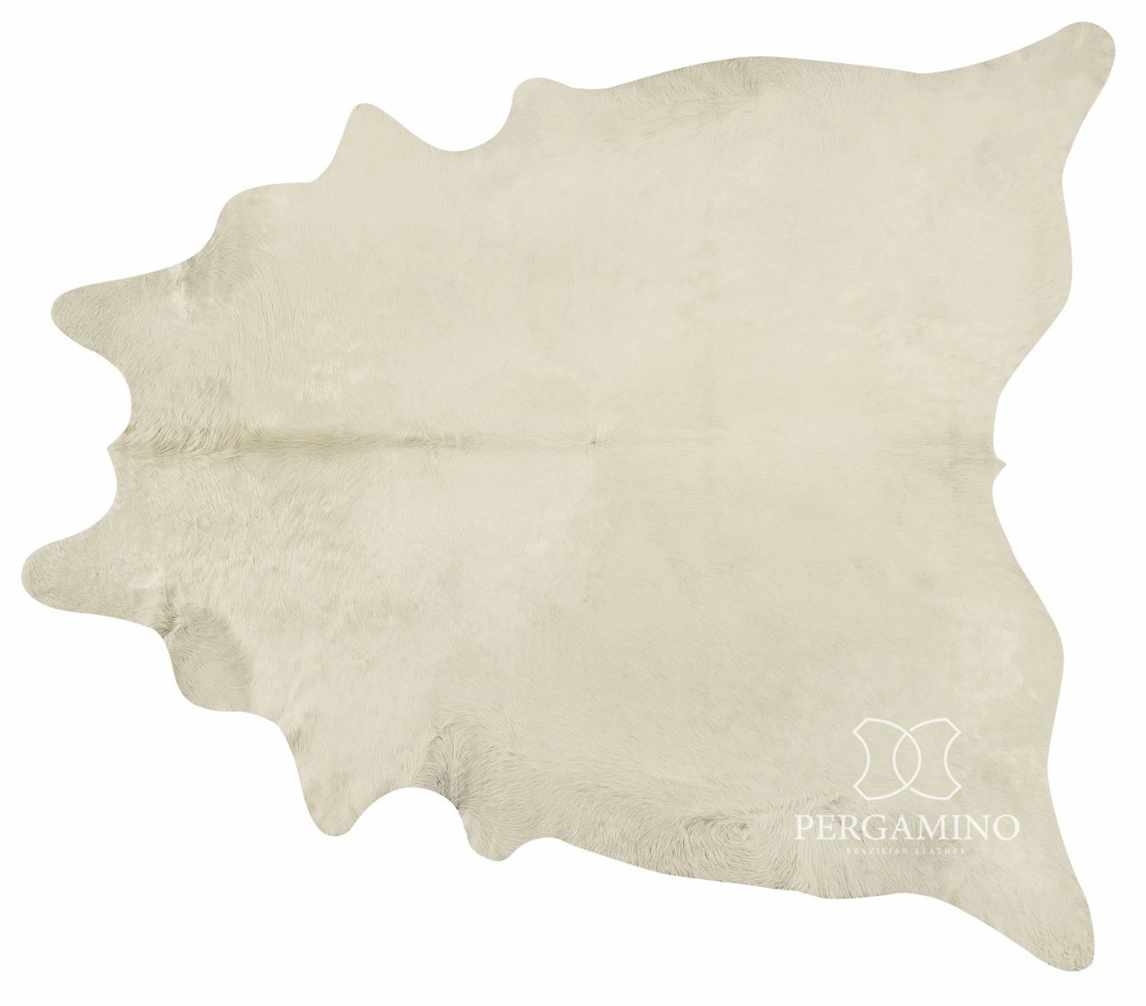 Pergamino Cream White Cowhide Rug