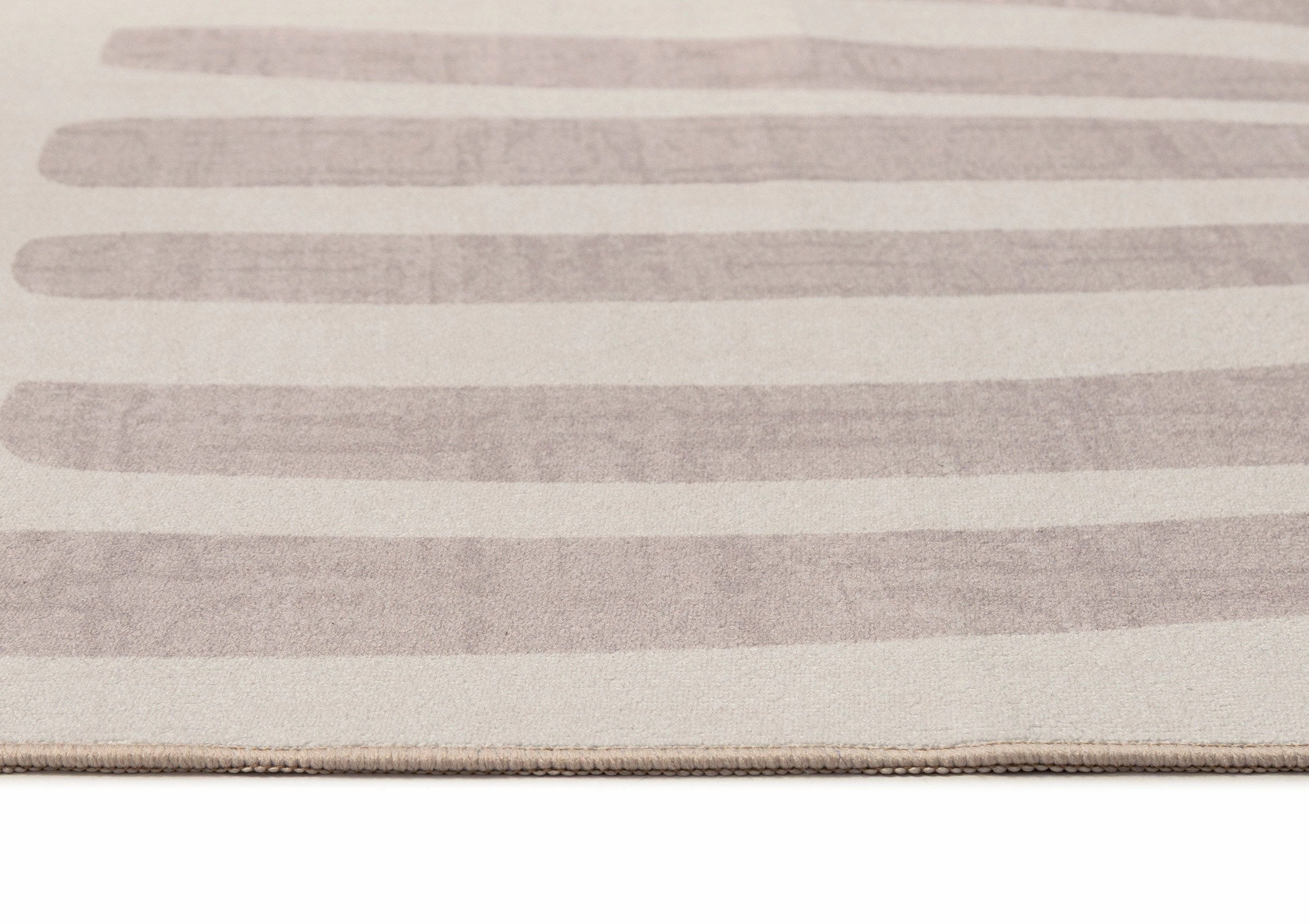 Perlha Beige and Grey Botanical Washable Rug