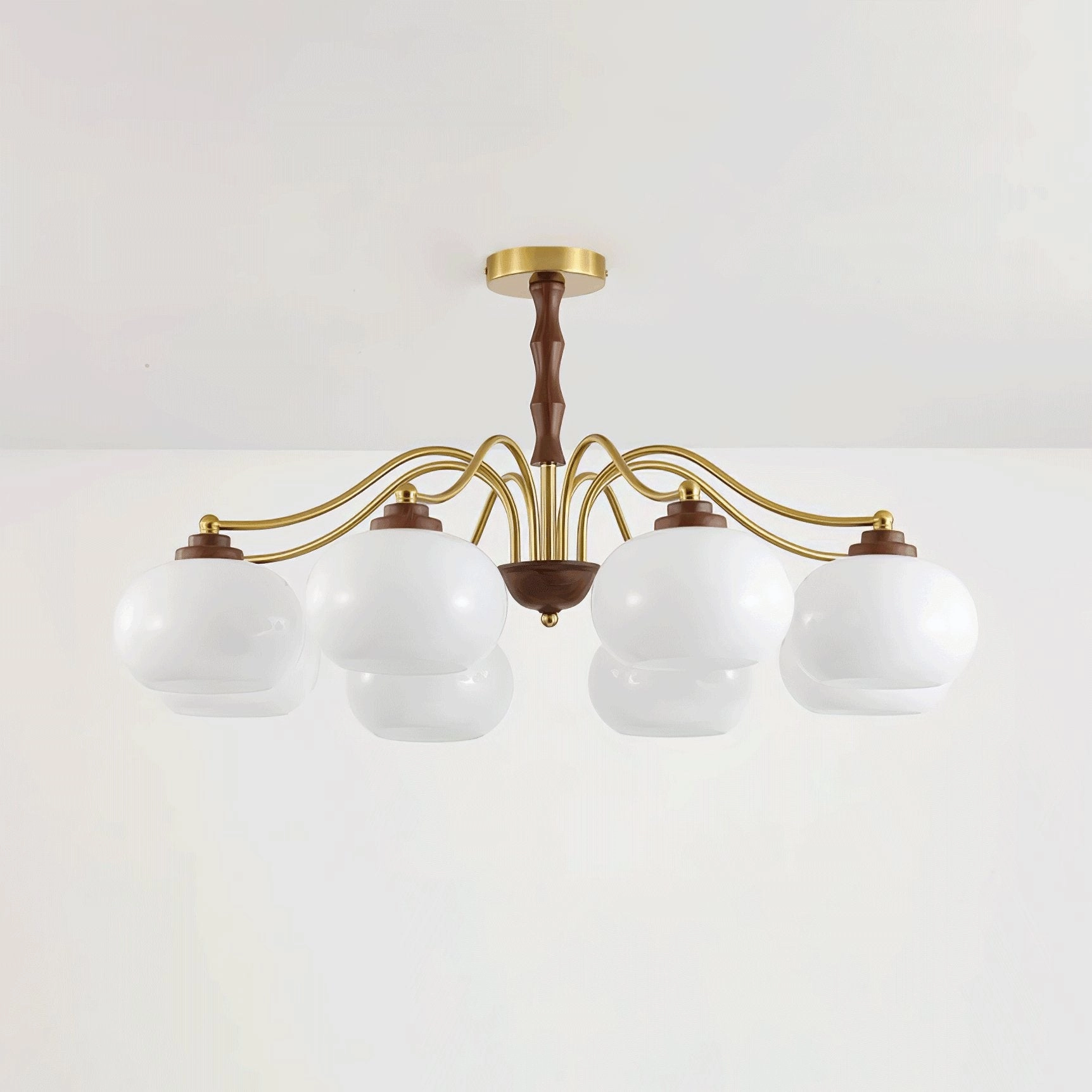 Persimmon Glass Globe Chandelier