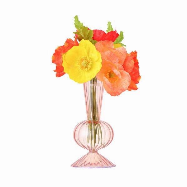 Petit Colorful Flower Vase Red
