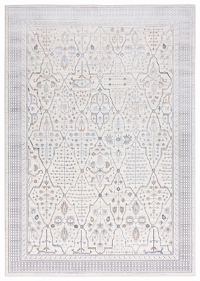 Pheobe Grey Cream And Blue Lustrous Traditional Rug *NO RETURNS UNLESS FAULTYmodern color block patchwork rug