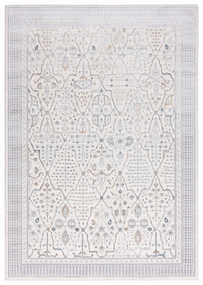 Pheobe Grey Cream And Blue Lustrous Traditional Rug *NO RETURNS UNLESS FAULTYmodern color block patchwork rug