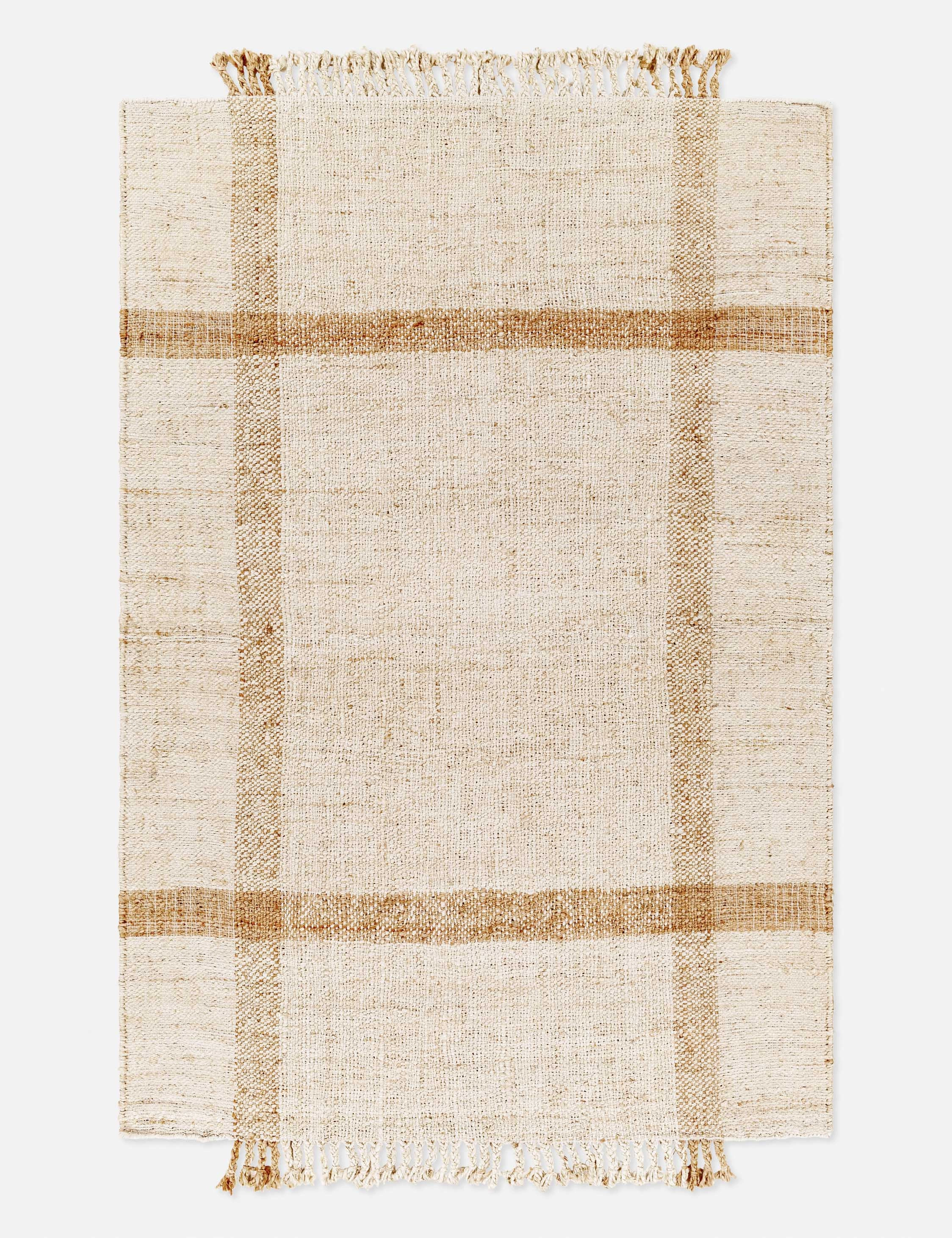 Picart Handwoven Jute Rugmodern color block patchwork rug