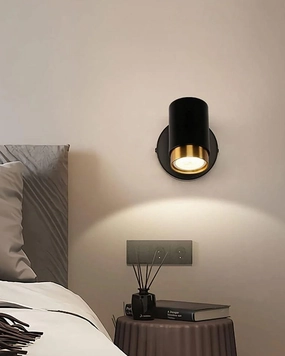 Pictures Artwort Black Cylindrical Spotlight 9Wmodern wall lamp,smart wall lamp
