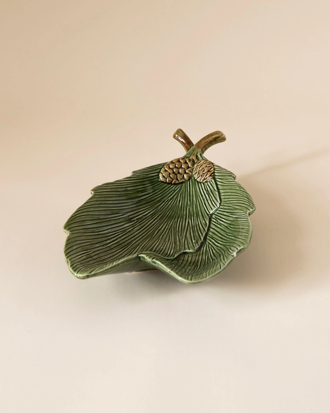 Pinecone Leaf Ceramic Platter