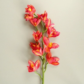Pink Cymbidium Orchid Silk Flowers - Set of 3 Stemshome decoration ,modern home decor 