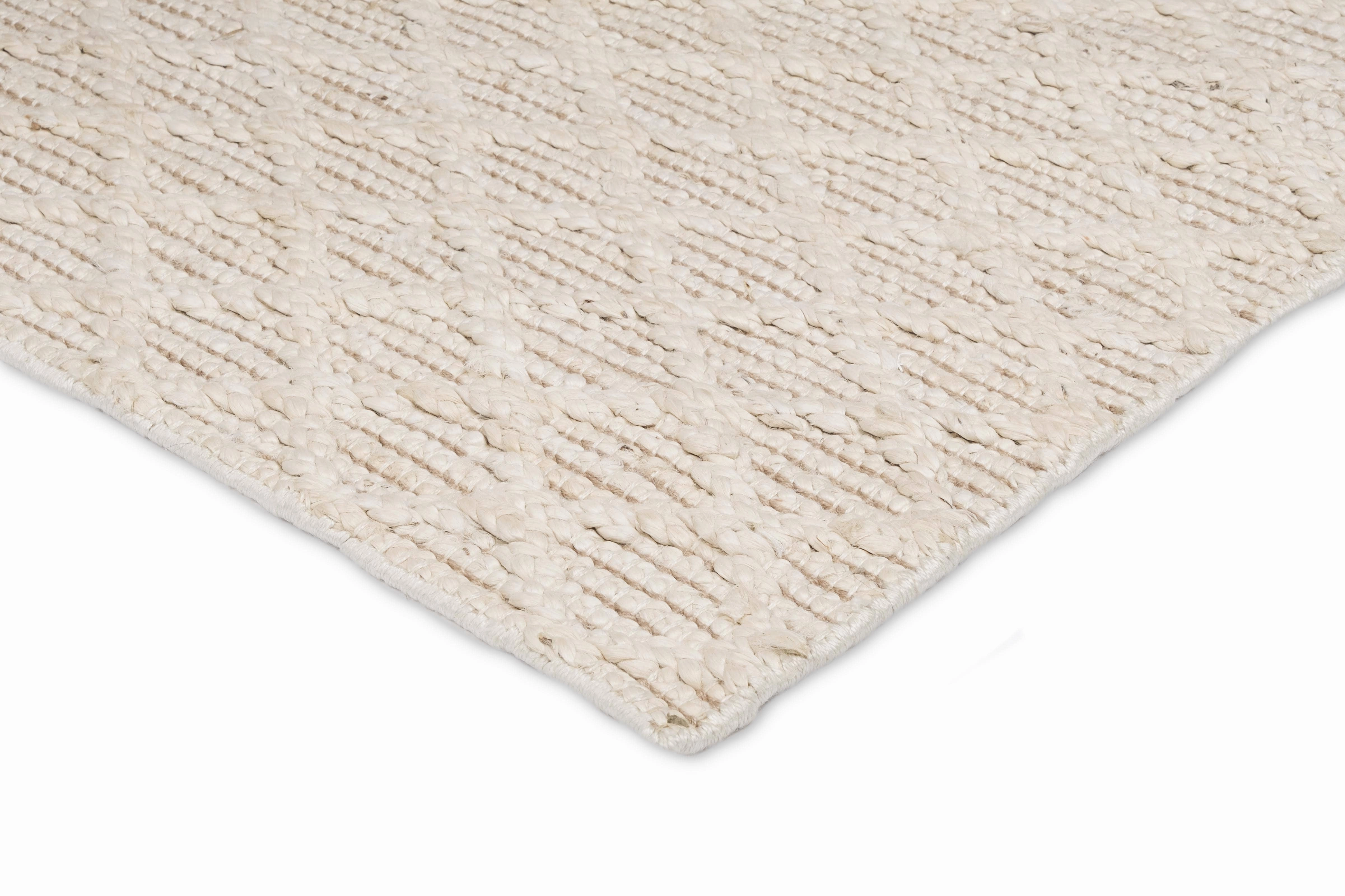 Piper Diamond Bleached Jute Rug *NO RETURNS UNLESS FAULTY