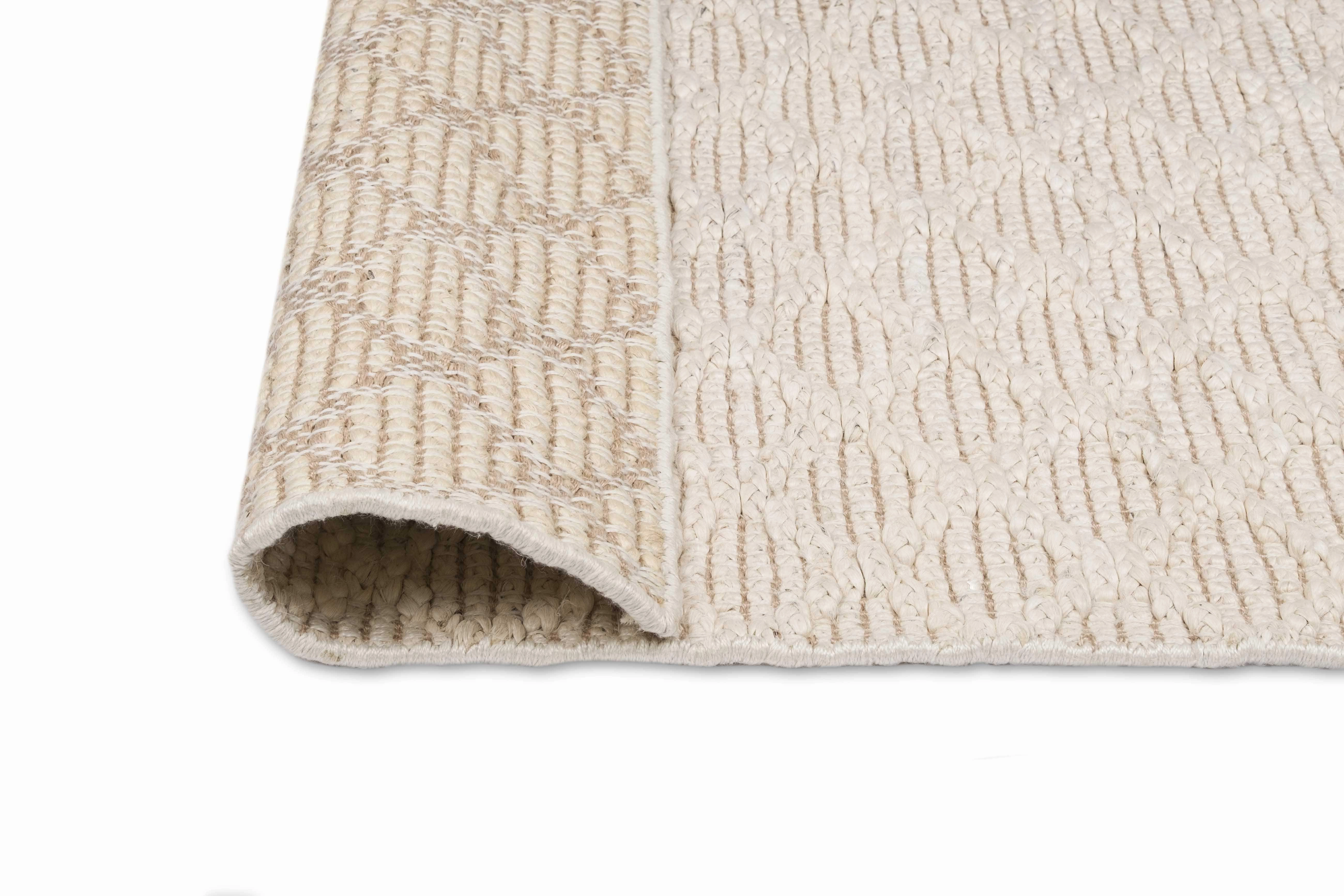 Piper Diamond Bleached Jute Runner Rug