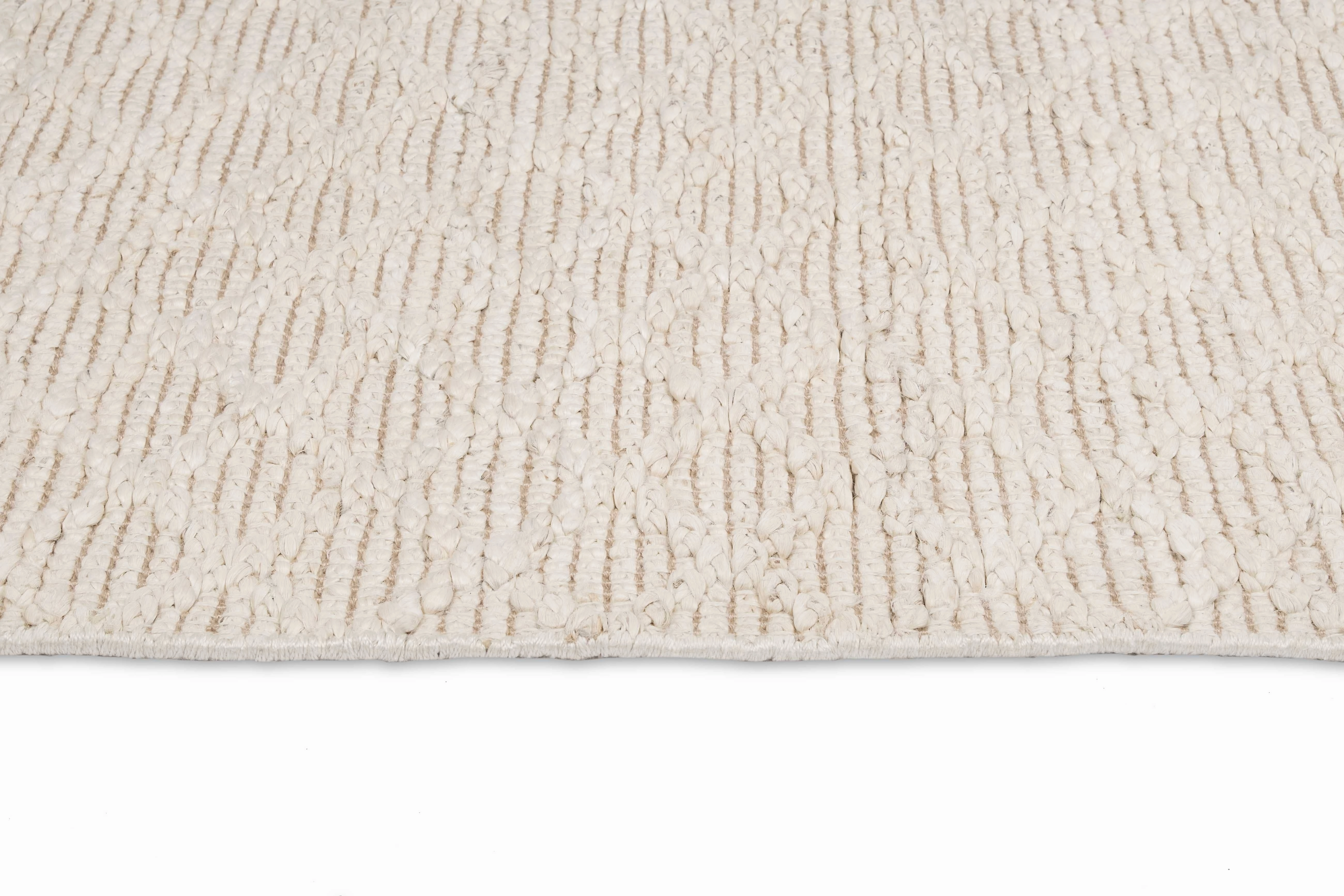 Piper Diamond Bleached Jute Runner Rug